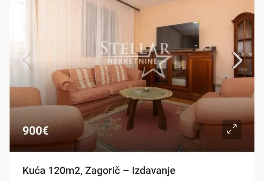Izdavanje, kuća, 120m², Zagorič, Podgorica
