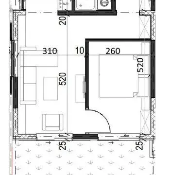 Prodaja, jednosoban stan, 39m², Radanovići, Kotor - image 3