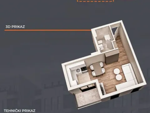 Prodaja, jednosoban stan, 45m², Zabjelo, Podgorica - image 3