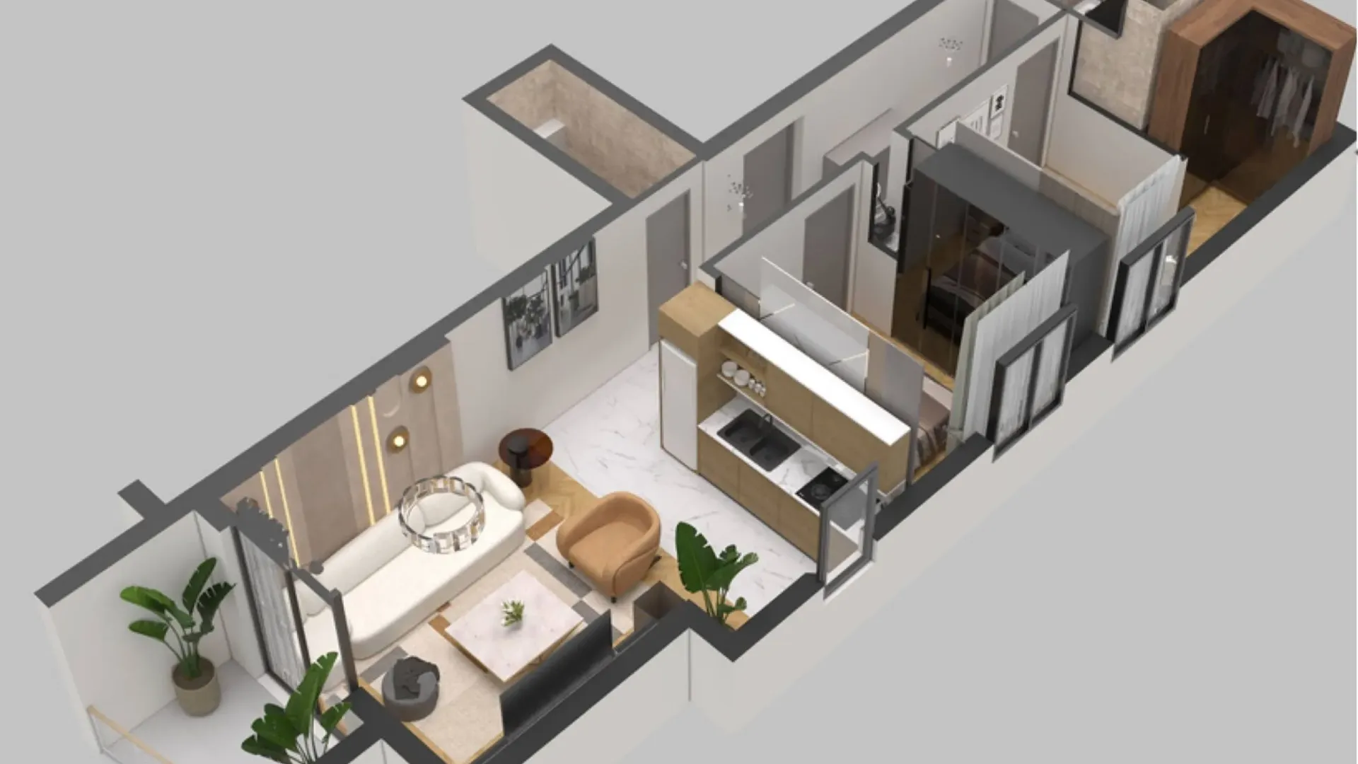 Sale, two bedroom apartment, 40m², Budva, Crna Gora
