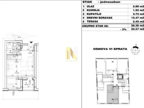 Prodaja, garsonjera, 26m², Sajmište, Novi Sad - image 2