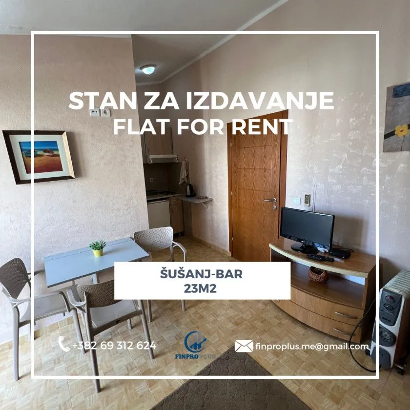 Izdavanje, stan, 23m², Šušanj, Bar