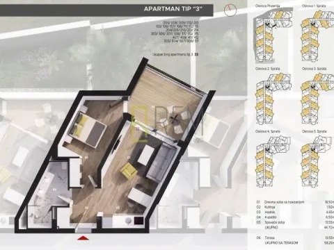 Sale, one bedroom apartment, 52m², Bečići, Budva - image 14