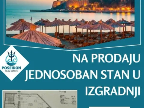 Sale, one bedroom apartment, 52m², Centar, Ulcinj