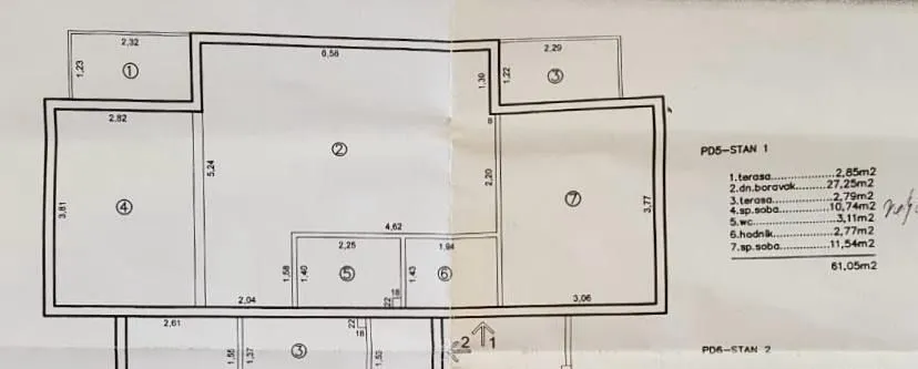 Prodaja, dvosoban stan, 61m², Podgorica, Crna Gora