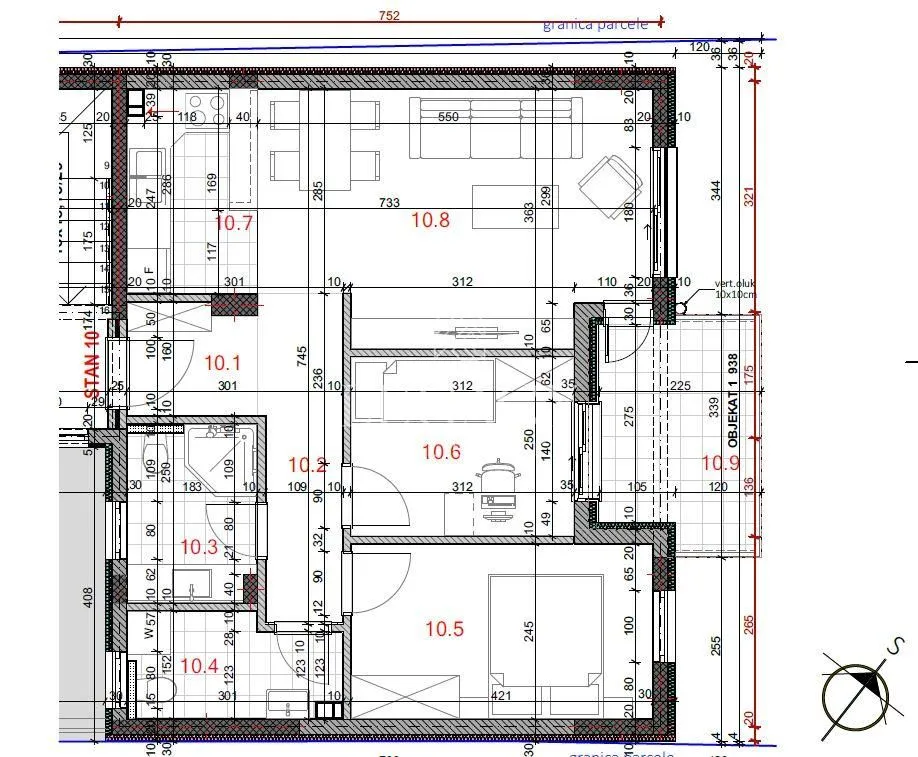 Prodaja, trosoban stan, 63m², Centar, Pančevo