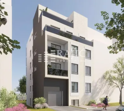 Spoljašnji izgled moderne stambene zgrade sa terasama i garažom. - image 3