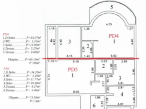 Prodaja, dvosoban stan, 74m², Sutomore, Bar