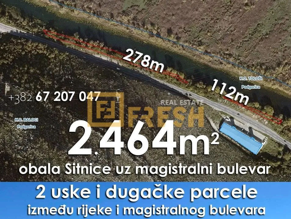 Prodaja, plac, 2464m², Ostalo, Podgorica