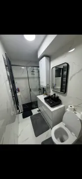 Savremeno opremljeno kupatilo sa tuš kabinom, umivaonikom i wc šoljom. - image 14