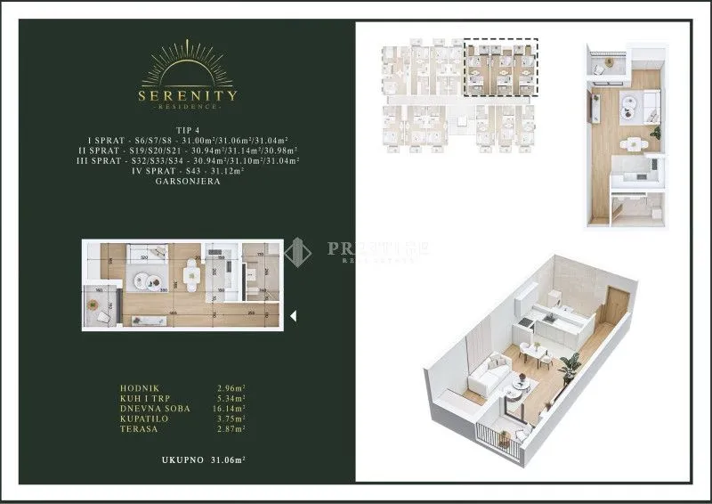 Prodaja, garsonjera, 30m², Stari Aerodrom, Podgorica