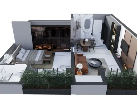 Prodaja, dvosoban stan, 54m², Radovići, Tivat - image 8