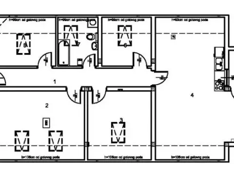 Sale, four bedroom apartment, 88m², Klisa, Novi Sad Sve Podlokacije