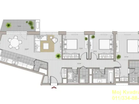 Prodaja, četvorosoban stan, 112m², Savski Venac, Beograd - image 7