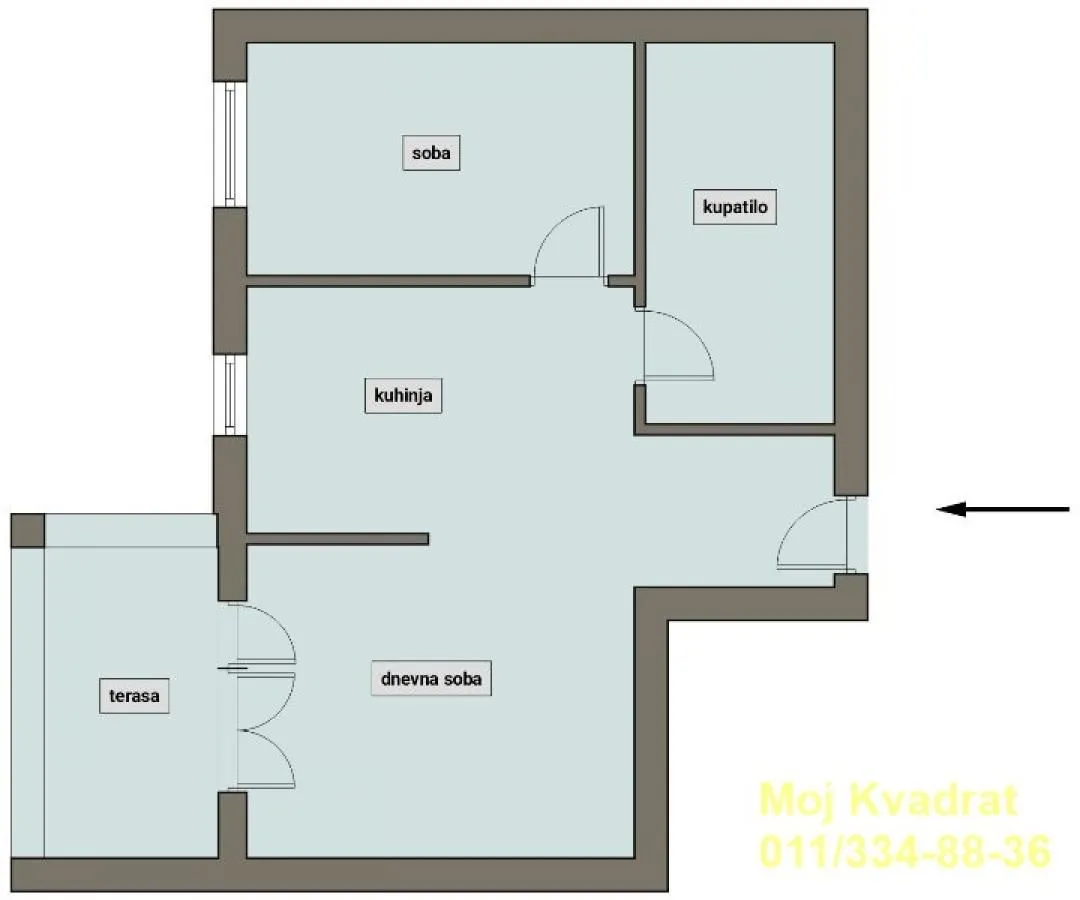 Prodaja, dvosoban stan, 57m², Denkova Basta, Zvezdara Sve Podlokacije