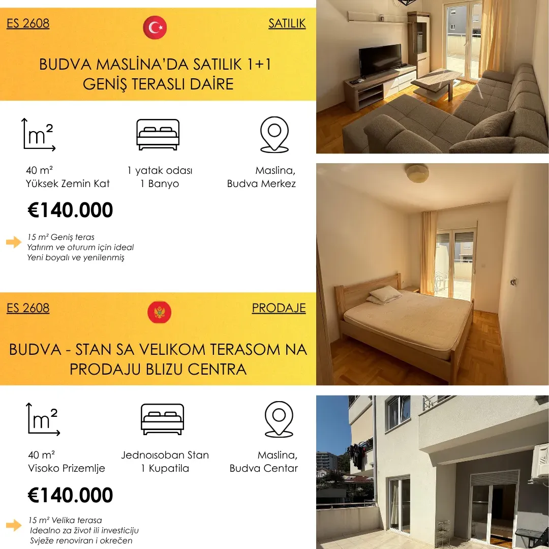 Sale, one bedroom apartment, 40m², Golubovina, Budva
