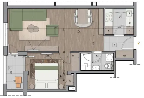 Sale, two bedroom apartment, 49m², Medijana, Niš - image 3