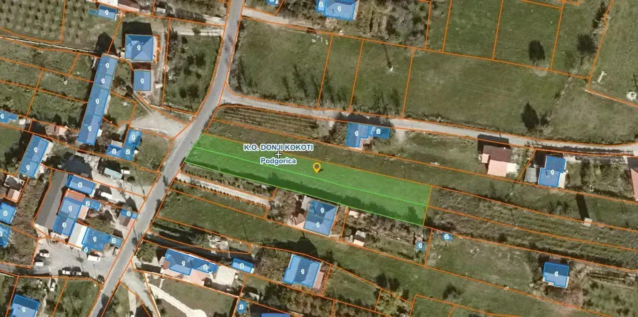 Sale, land lot, 1832m², Donji Kokoti, Podgorica