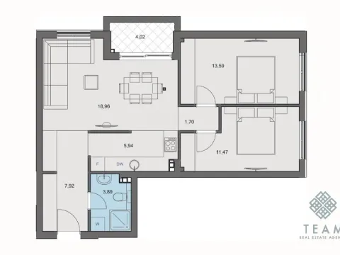 Prodaja, dvosoban stan, 67m², Rozino, Budva - image 8