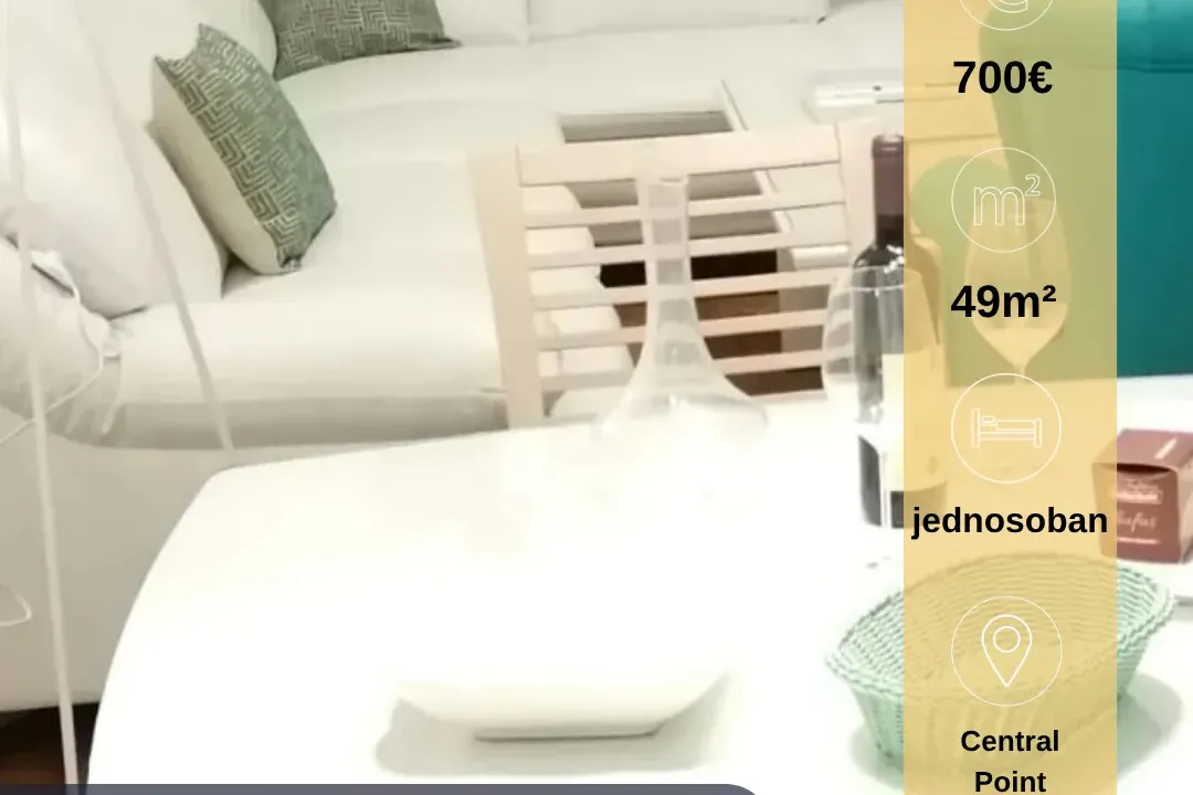 Rent, one bedroom apartment, 49m², Central Point, Podgorica
