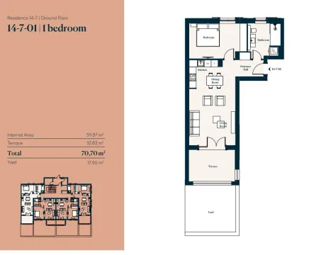 Sale, one bedroom apartment, 70m², Luštica, Tivat - image 4