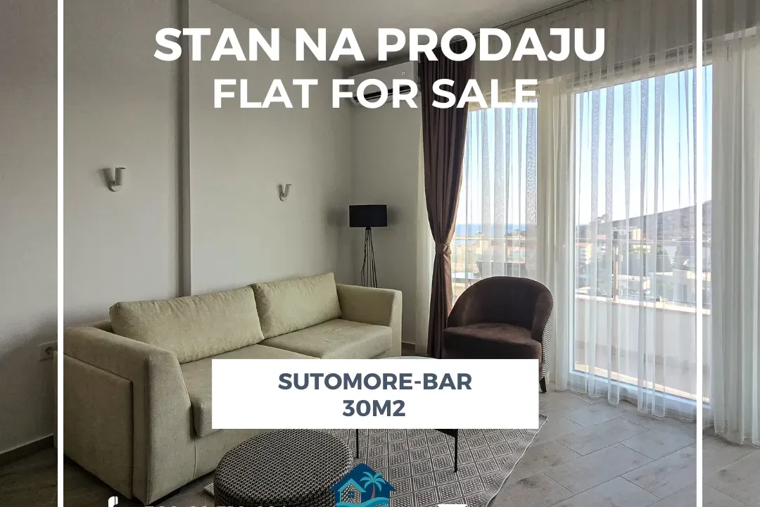 Sale, studio apartment, 30m², Sutomore, Bar