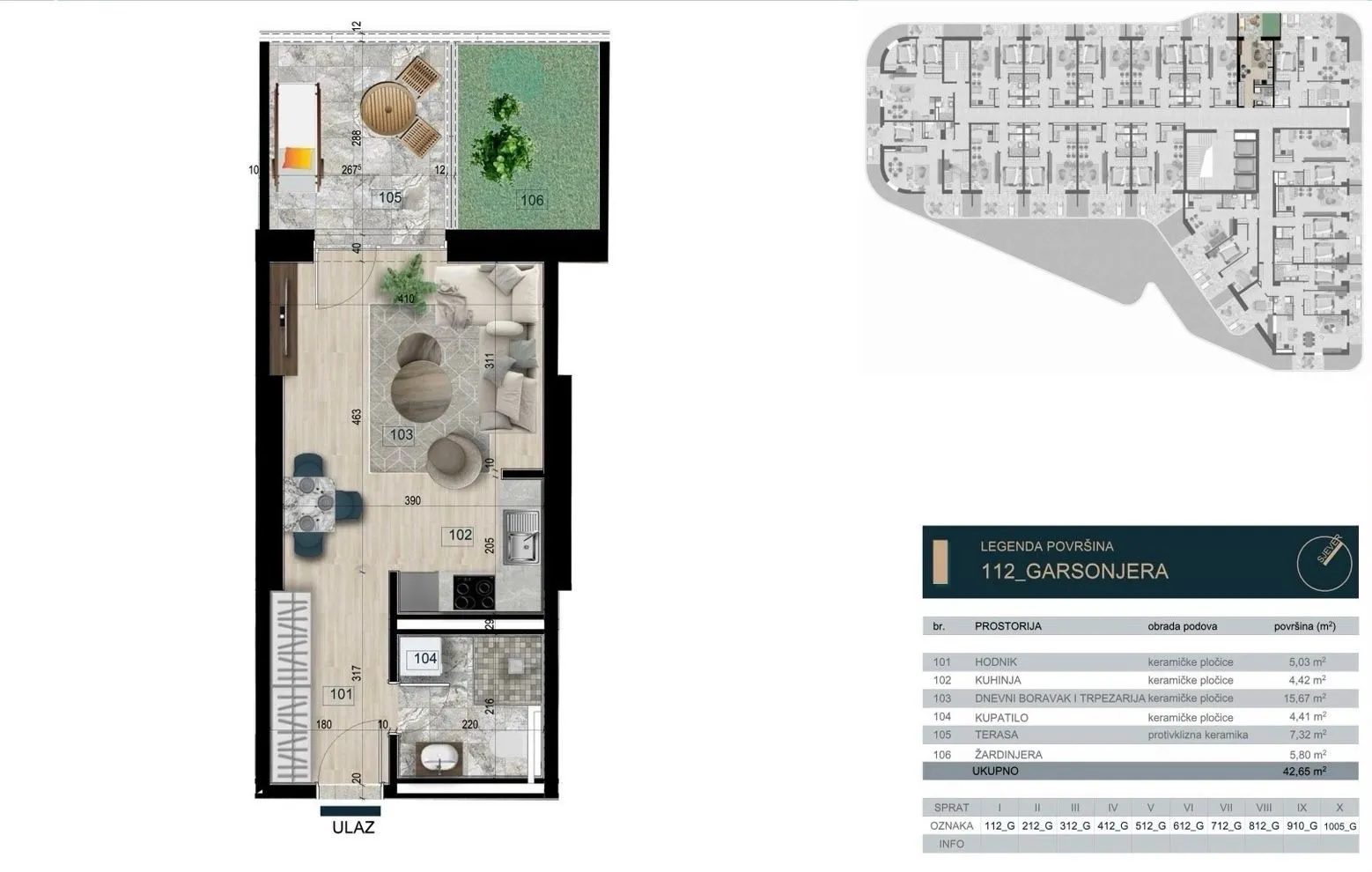 Sale, studio apartment, 42m², Ilino, Bar