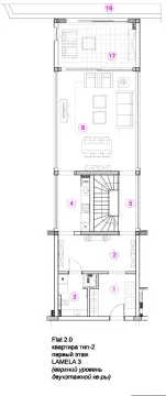 Arhitektonski plan stana sa rasporedom prostorija. - image 10