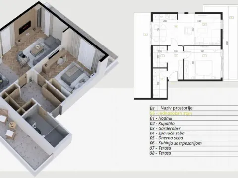 Sale, one bedroom apartment, 42m², Budva, Crna Gora - image 25