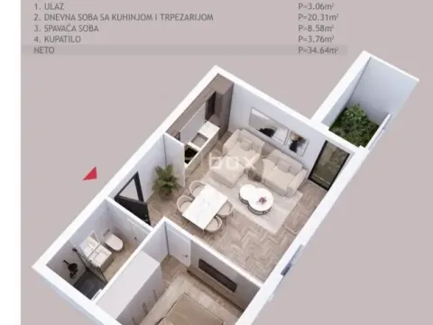 Sale, one bedroom apartment, 38m², Palilula, Niš - image 2