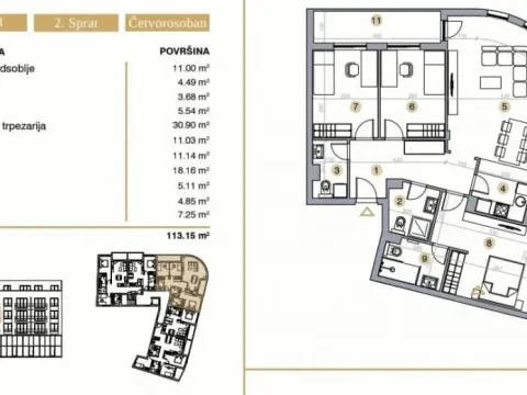 Prodaja, četvorosoban stan, 113m², Bežanija, Beograd - image 2