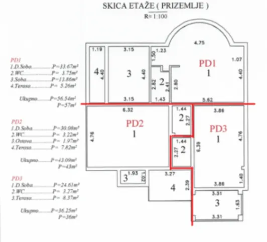 Prodaja, garsonjera, 37m², Sutomore, Bar