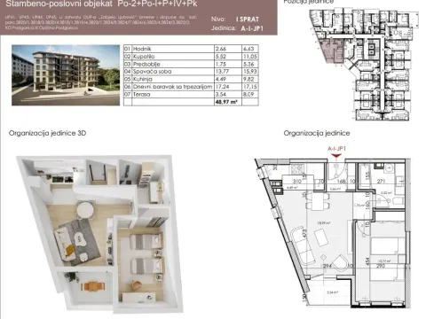 Prodaja, jednosoban stan, 50m², Ljubović, Podgorica - image 9