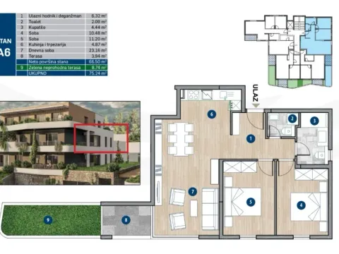 Prodaja, stan, 75m², Dobrota, Kotor - image 11