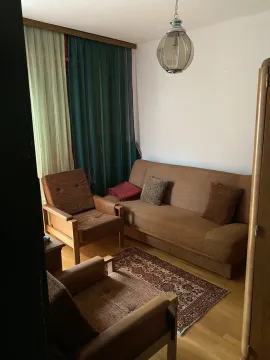 Manja dnevna soba sa smeđom garniturom za sjedenje i tepihom. - image 8