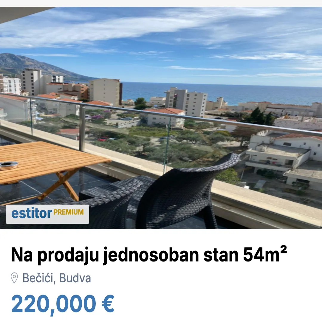 Sale, one bedroom apartment, 54m², Bečići, Budva