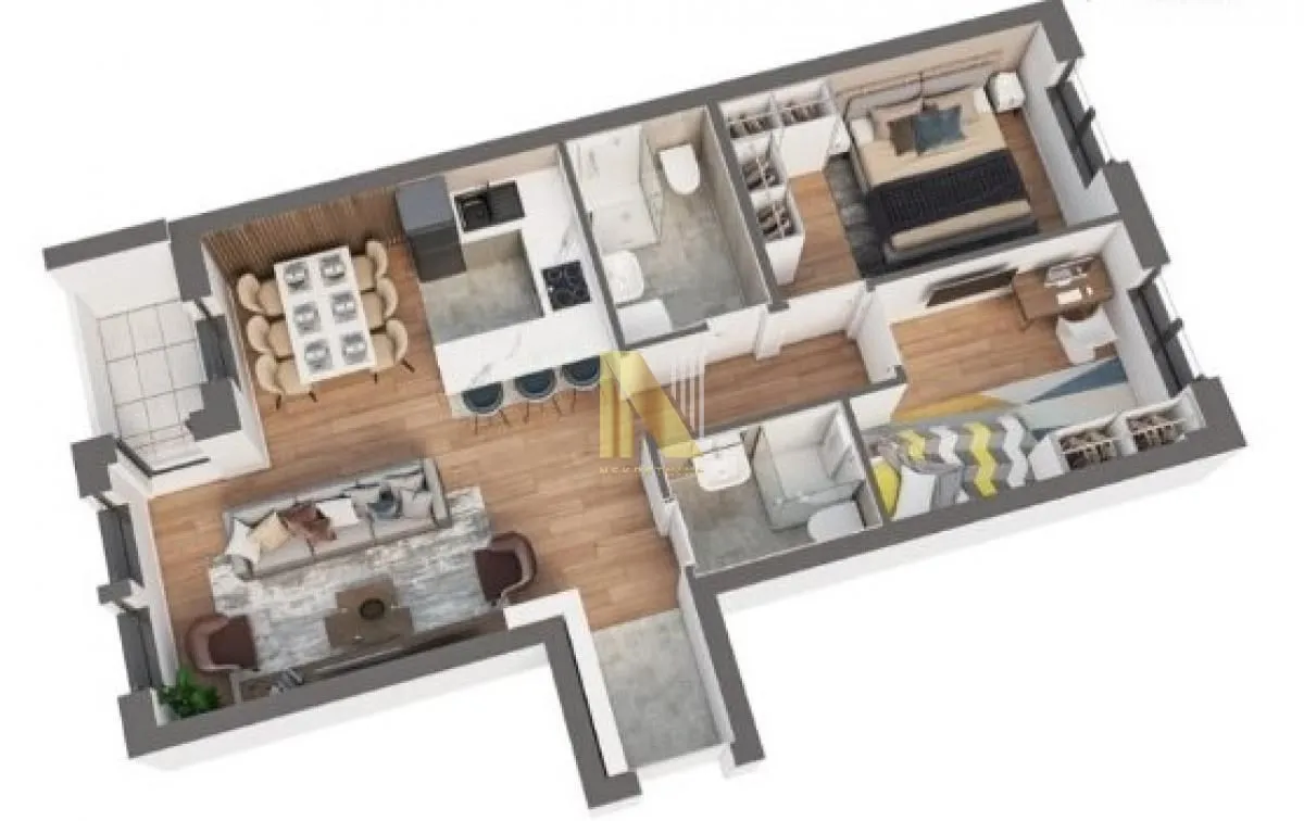 Sale, two bedroom apartment, 62m², Sajmište, Novi Sad