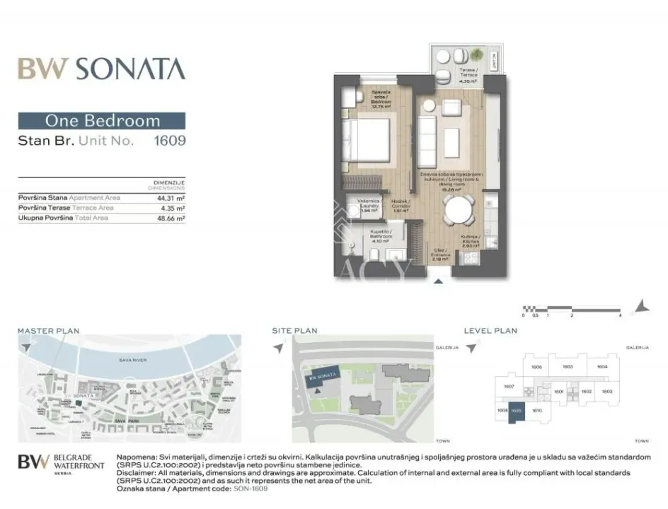 Prodaja, dvosoban stan, 49m², Savski Venac, Beograd