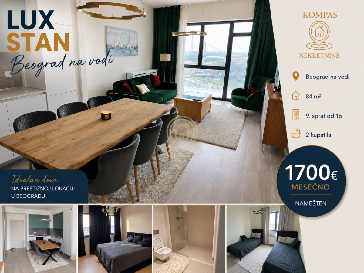Izdavanje, trosoban stan, 84m², Savski Venac, Beograd