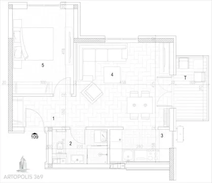 Sale, two bedroom apartment, 50m², Veliki Mokri Lug, Zvezdara Sve Podlokacije - image 8