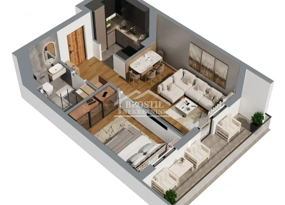 Prodaja, jednosoban stan, 45m², Bežanija, Beograd