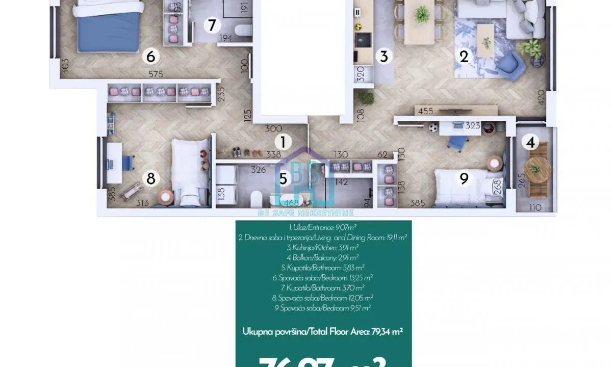Prodaja, trosoban stan, 77m², Veternička rampa, Novi Sad Sve Podlokacije