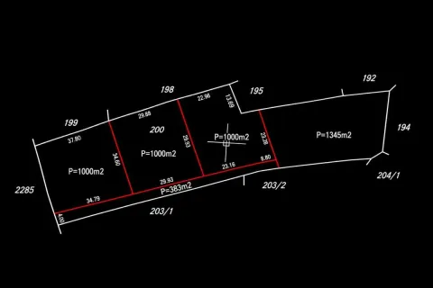 Katastarski plan parcele sa upisanim površinama i dimenzijama. - image 4