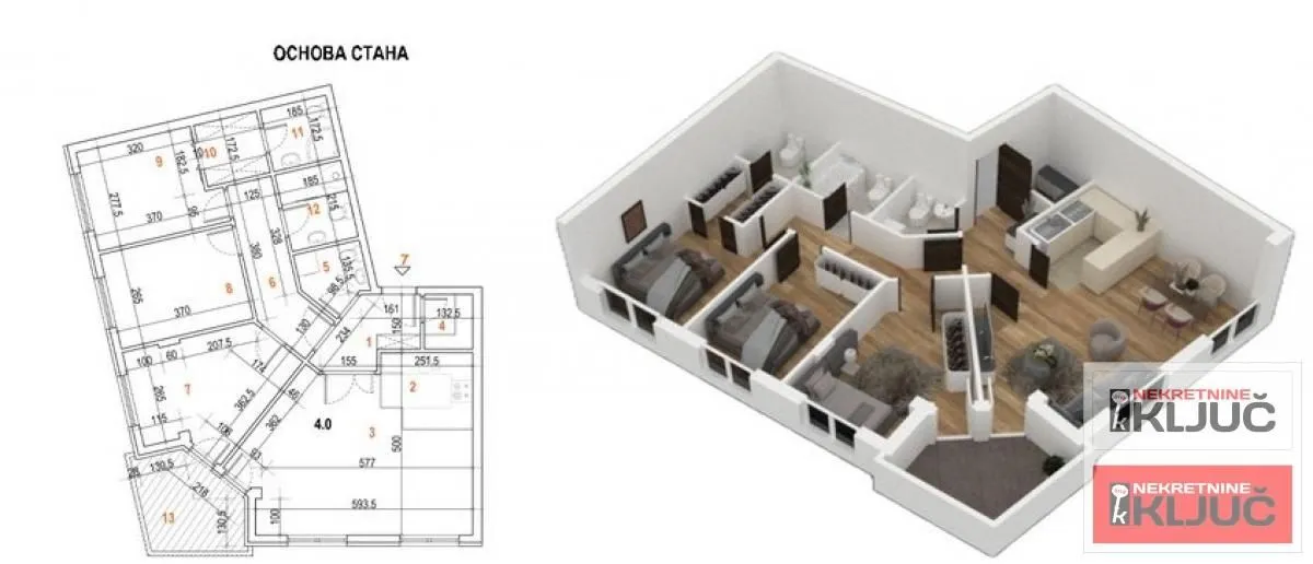 Prodaja, četvorosoban stan, 91m², Bulevar patrijarha Pavla, Novi Sad Sve Podlokacije