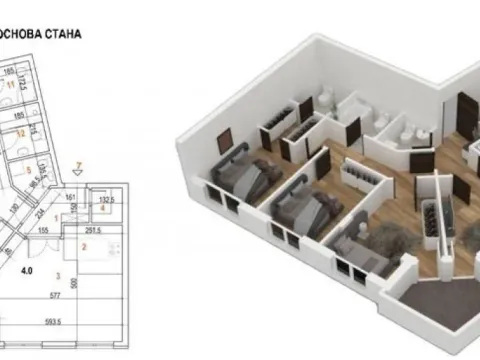 Sale, four bedroom apartment, 91m², Bulevar patrijarha Pavla, Novi Sad Sve Podlokacije