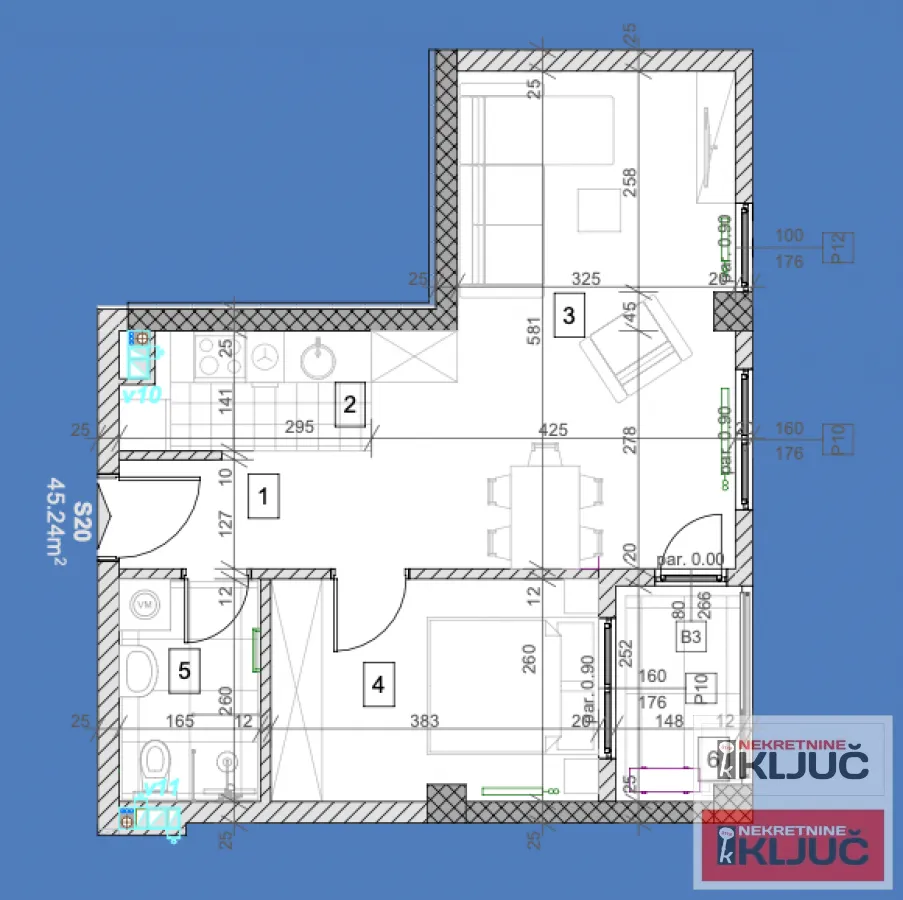 Prodaja, dvosoban stan, 45m², Salajka, Novi Sad Sve Podlokacije