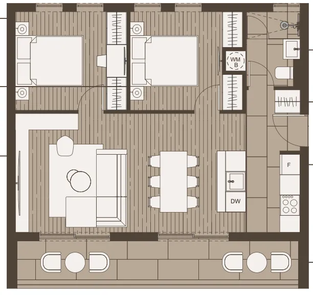 Sale, two bedroom apartment, 6177m², Tivat, Crna Gora