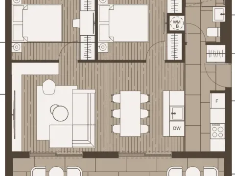 Prodaja, dvosoban stan, 6177m², Tivat, Crna Gora - image 13
