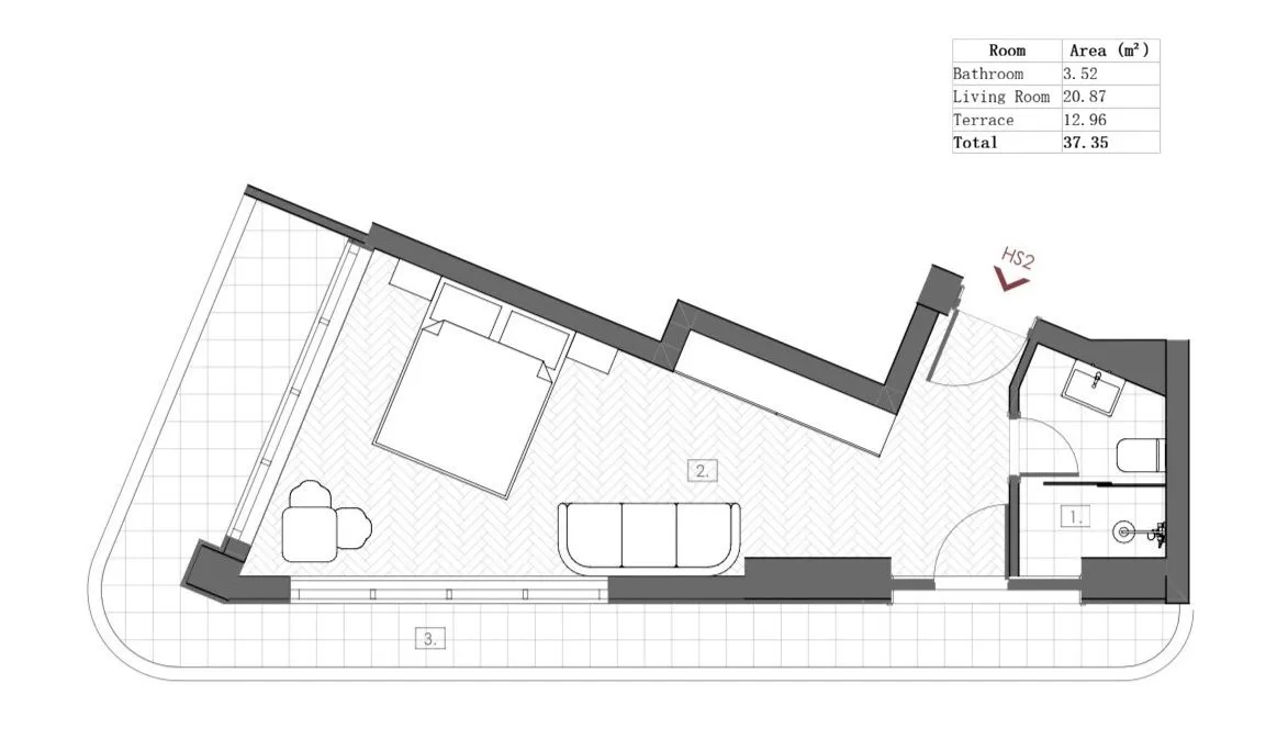 Prodaja, garsonjera, 37m², Centar, Bar
