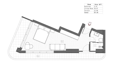 Prodaja, garsonjera, 37m², Centar, Bar - image 3